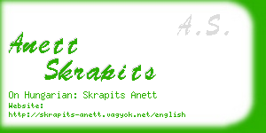 anett skrapits business card